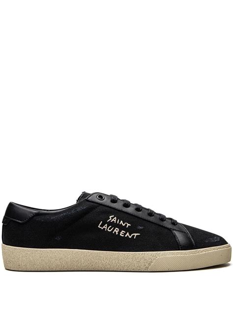 ysl court sneakers|Court classic sl/06 embroidered sneakers in canvas and leather.